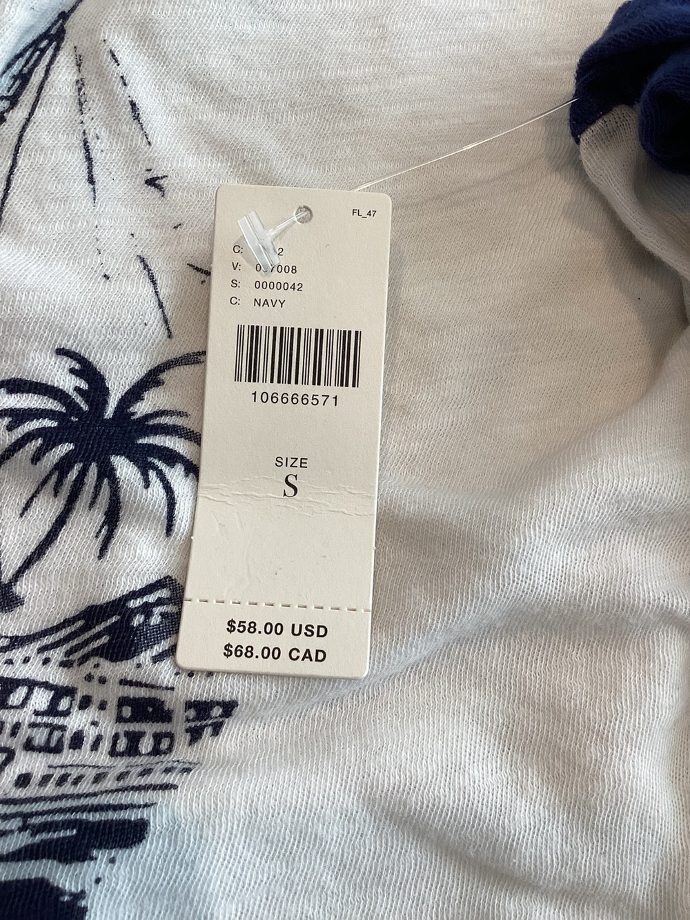 Anthropologie Ringer Tee Heritage Scoop Neck Long Sleeve New Small San Francisco - Picture 11 of 15